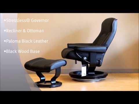 stressless-governor-recliner-and-ottoman-in-paloma-black-leather-and-black-wood-base
