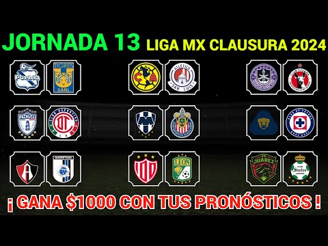 PRONÓSTICOS JORNADA 13 Liga MX CLAUSURA 2024 @Dani_Fut