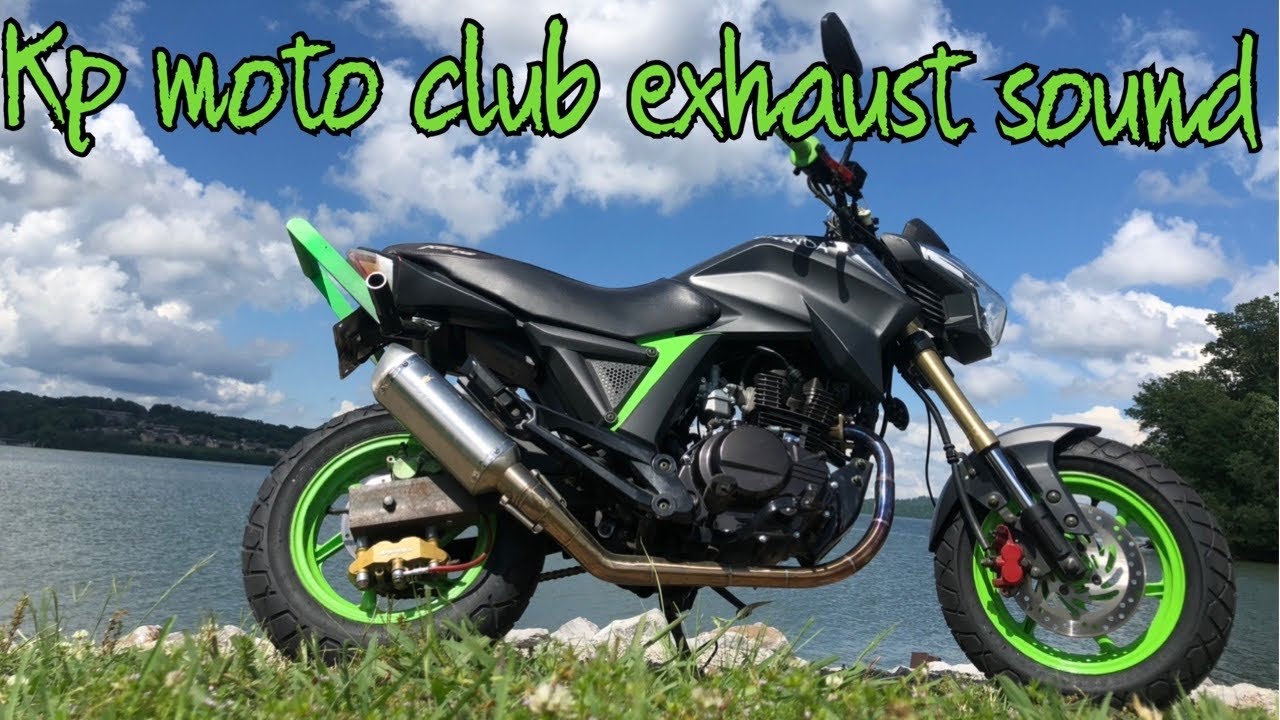 kp moto club exhaust sound baffle and no baffle YouTube