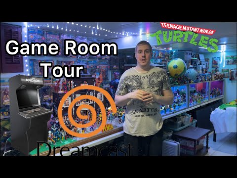 🎮Game Room Tour!   Dreamcast, Arcade, and Figure Collection!