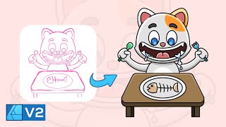 Affinity Designer 2 - Cat illustration
