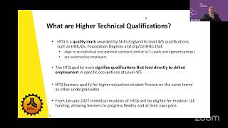 Update on Higher Technical Qualifications (HTQs)