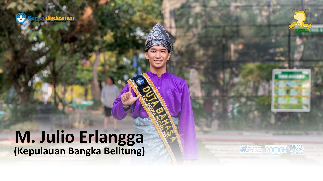 Muhammad Julio Erlangga, Duta Bahasa Nasional 2026, Provinsi Bangka Belitung