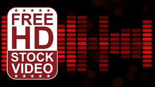 Free Stock Videos – colorful red animated digital music equalizer bars playing randomly 2D