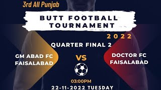 GM Abad VS Doctors | Quater Final butt Football Tournment