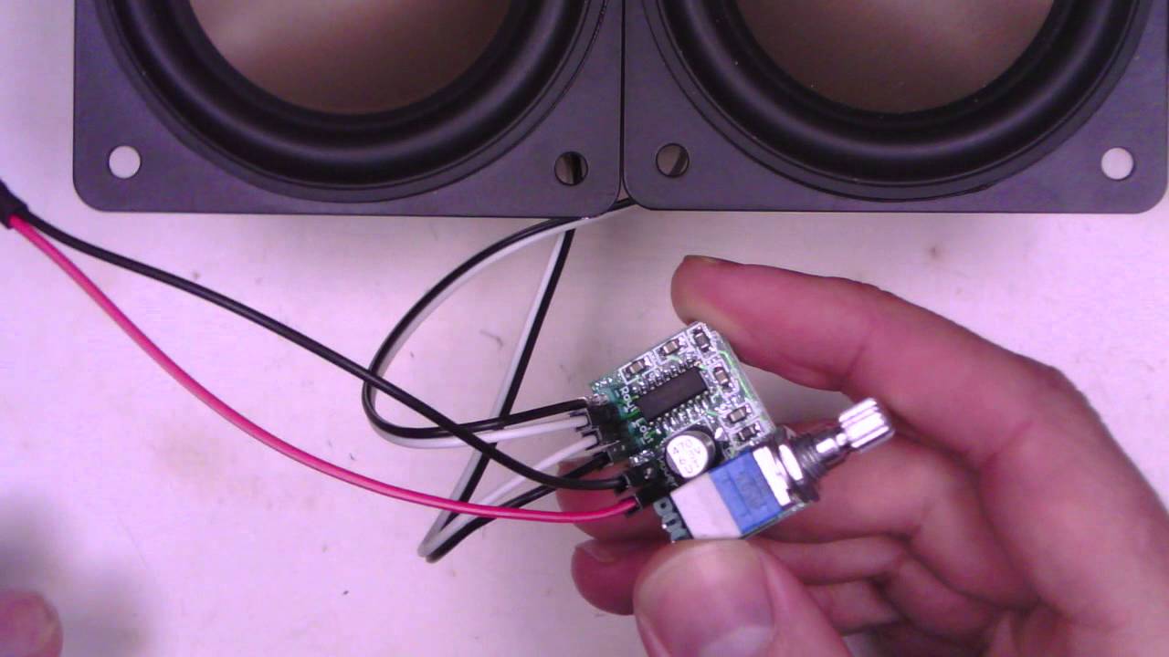 Trying out a PAM8403 audio amplifier module - YouTube audio wiring 