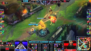 Gambit vs Elements | LCS EU 2015 Summer | 1. nap 3. meccs