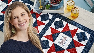 How to Make an Embroidered Star Table Runner - Free Project Tutorial