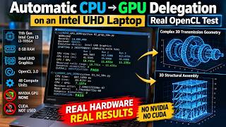 Automatic CPU→GPU Delegation on an Intel UHD Laptop | Real OpenCL Test