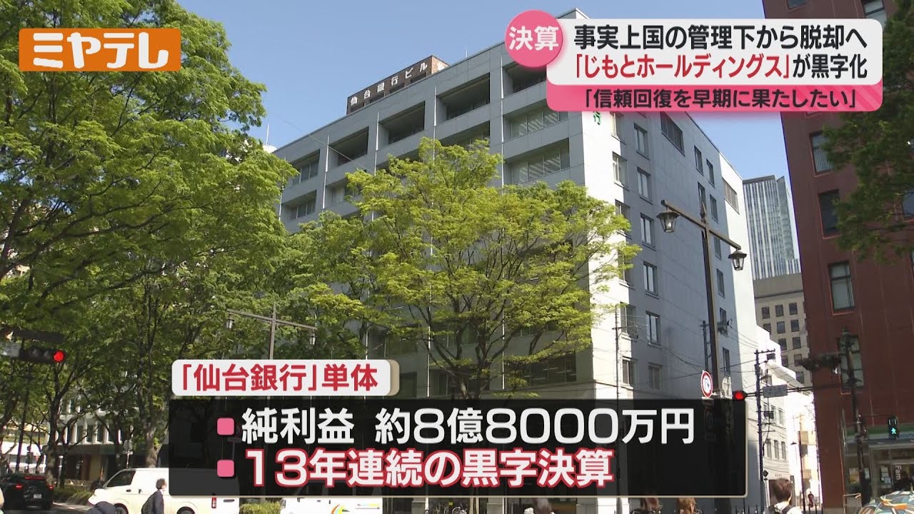 じもとホールディングス』2024年度 15億円の黒字決算…事実上 国の管理