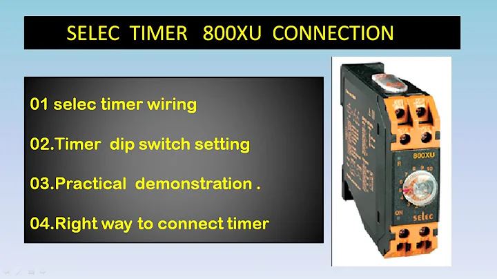 selec timer 800XU .on delay timer.(in hindi) timer connection