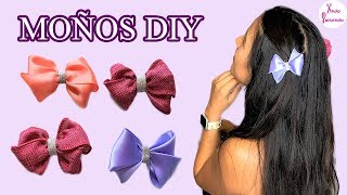 CÓMO HACER LAZOS PARA EL PELO PASO A PASO | Moños Para Niñas Fáciles