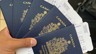 Scanning Our Canadian Passports and Customs Declaration in Vancouver Airport