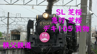 SL芝桜号 急行芝桜 デキ105 貨物 2022.4.24