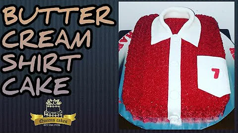 Butter cream shirt cake decoration