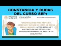 Soy Docente: CONSTANCIA Y DUDAS DEL CURSO SEP