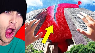 Giant Water Balloon DESTROYS a CITY! (Reaction)