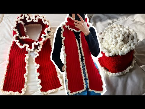 كيفية حياكة وشاح أحمر رائع بالكروشيه بخطوات سهلة