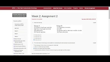 Answers of week 2 "Fiber Optic Communication Technology" NPTEL Course