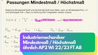 Mindestmaß Und Höchstmaß Ap2 Wi2223 Ft A8