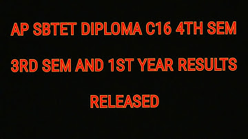 AP SBTET DIPLOMA C16 4TH SEM 3RD SEM AND 1ST YEAR RESULTS RELEASED