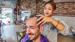 Popular ASMR Lady Sends me to Scalp Massage Heaven 😌 - Phnom Penh 🇰🇭