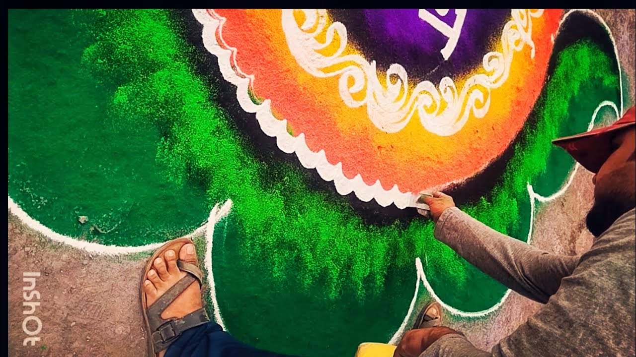 साखरपुडा समारंभ विशेष रांगोळी ll Engagement Ceremony Rangoli ll Ring ...