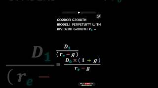 Gordon Growth Model Perpetuity With Dividend Growth = # Economics ! Finance #STO&RCL2