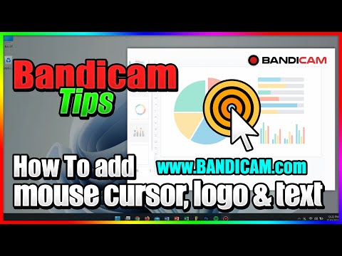 How to add mouse cursor, logo and text to video - Bandicam Screen Recorder