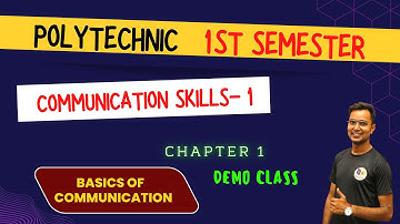 communication skills polytechnic 1st semester chapter 1 / #1 Basics of communication/raceva semester