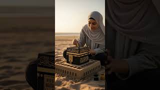 sand Miniature Kaaba 🕋✨❤️#ai#short#trending#kaaba#