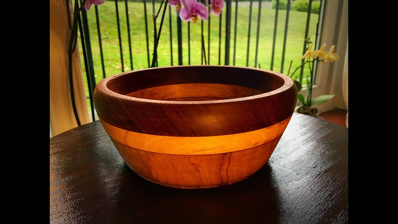 Turning a wooden bowl with a home made face plate! YouTube