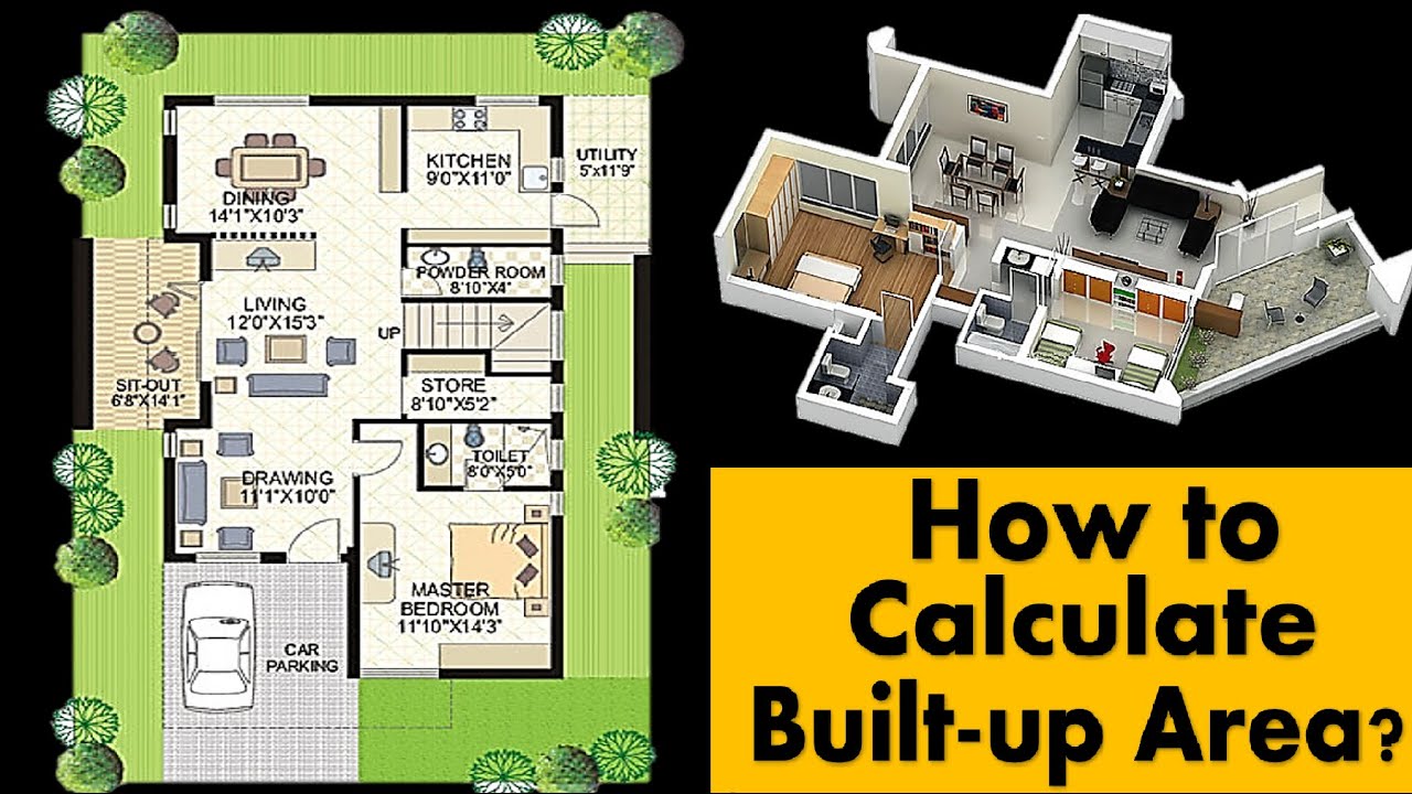 How to calculate total Built up area ? | Built up area on each floor
