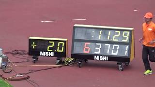 男子100m_決勝2組_令和元年度第72回札幌市中体連陸上20190630