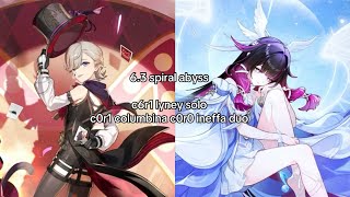 6.3 Spiral Abyss - C6R1 Lyney Solo, C0R1 Columbina C0R0 Ineffa Duo