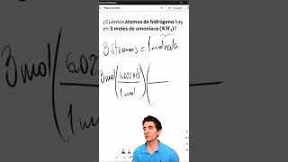 ¿Cuántos átomos hay en 3 moles de amoniaco? 🤯 #Shorts #chemistry #avogadro