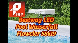 Bestway Flowclear LED Waterfall 58619 #pool #bestway #framepool #poollife