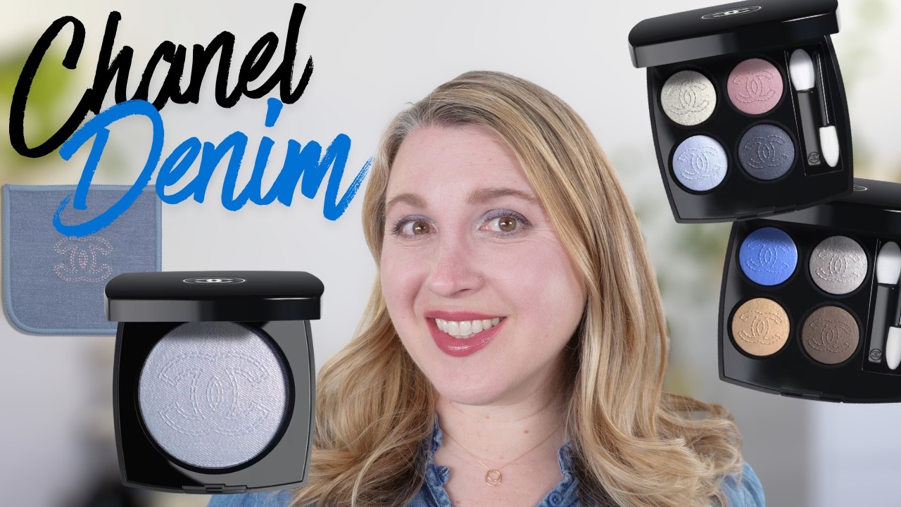 Коллекция CHANEL Denim: палетки теней Denim Dream и Coco Jean, а также хайлайтер Coco Denim.