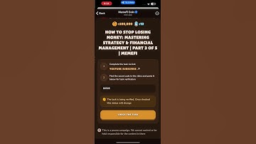 HOW TO STOP LOSING MONEY: MASTERING STRATEGY & FINANCIAL MANAGEMENT | PART 3 OF 5 MEMEFI CODE