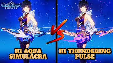 YELAN: R1 AQUA SIMULACRA VS R1 THUNDERING PULSE! (COMPARISON) | Genshin Impact