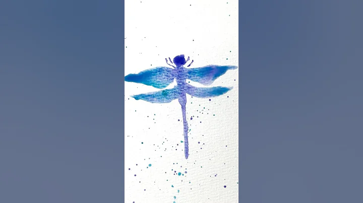 Watercolor Beginner-Friendly dragonfly painting #painting #art #dragonfly #watercolor #shorts