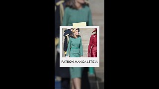 Patronaje:  Manga campana con abertura de la reina Letizia