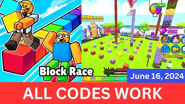 *All CODES WORK* Block Race ROBLOX, June 16, 2024