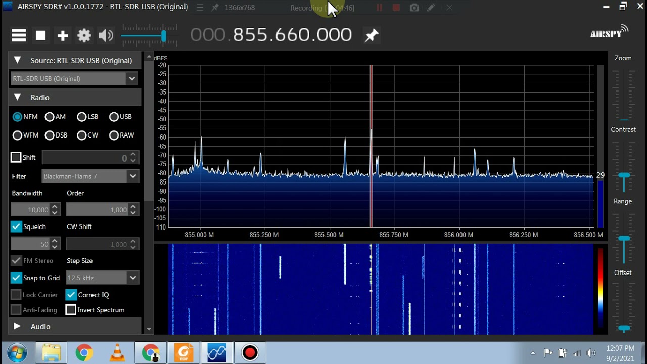 Monitoring frekuensi radio 800MHz, masih ada yang pakai mode analog di 855.660