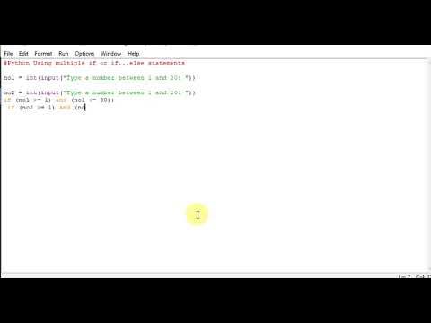 Python Using multiple if or if...else statements - YouTube