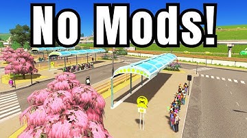 How To Build a Custom Bus Hub Without Mods in Cities: Skylines!