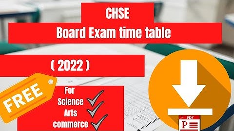 CHSE Odisha +2 board exam time table(2022) || Science, Arts & commerce ||12th exam data sheet (2022)