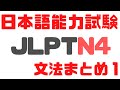JLPT N4　文法をべんきょうしよう！F　Japanese Language Lesson