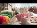 【手芸と暮らしvlog】かぎ針編みでお花のランチョンマット作り|草花を添えた手帳のセットアップ|お散歩しながら初夏を楽しむ|リフ編み小物|