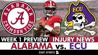 Alabama vs. ECU Preview, Prediction, Injury News, Keelon Russell & EJ Crowell | CFB Week 1